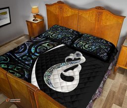 New Zealand Maori Manaia Paua Shell Quilt Bed Set Circle Style