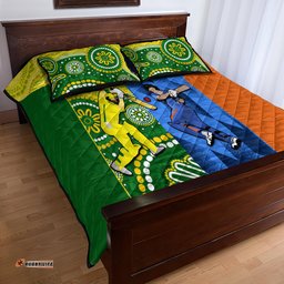 Custom Australia And India Cricket Quilt Bed Set World Cup Final Together