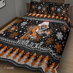 Custom Tigers Rugby Quilt Bed Set Chirstmas Vibe