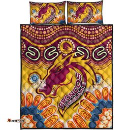 Broncos Rugby Custom Aboriginal Quilt Bed Set Indigenous Super Broncos