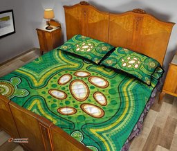 Aboriginal Quilt Bed Set Indegenous Dot Painting Art 09