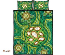 Aboriginal Quilt Bed Set Indegenous Dot Painting Art 09