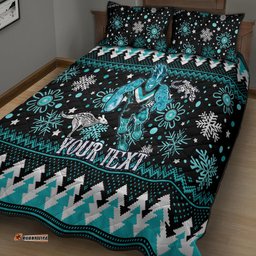 Custom Port Adelaide Power Football Quilt Bed Set Port Adelaide Power Football Christmas Vibe