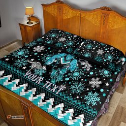 Custom Port Adelaide Power Football Quilt Bed Set Port Adelaide Power Football Christmas Vibe