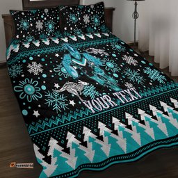 Custom Port Adelaide Power Football Quilt Bed Set Port Adelaide Power Football Christmas Vibe
