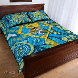 Vibe Hoodie Quilt Bed Set Gold Coats Titans Superman Quilt Bed Set