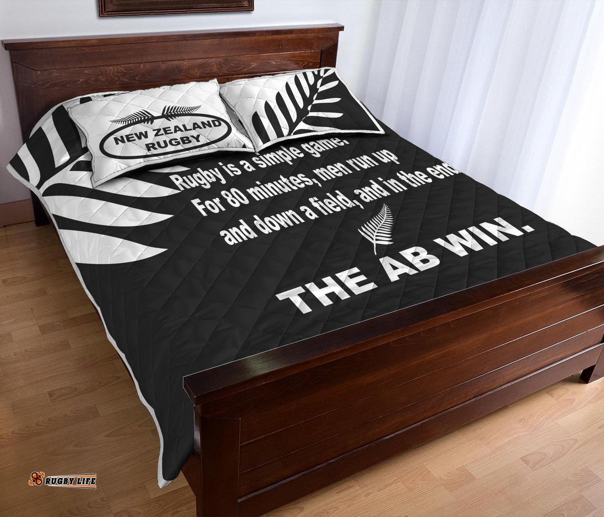 New Zealand Rugby Quilt Bed Set The AB Win 0