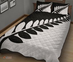 New Zealand Flag White And Black Fern Quilt Bedding Sets
