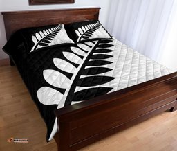 New Zealand Flag White And Black Fern Quilt Bedding Sets