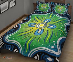 Aboriginal Quilt Bed Set Indegenous Dot Painting Art 07