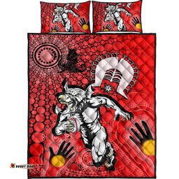 Vibe Hoodie Quilt Bed Set St. George Illawarra Dragons NAIDOC Quilt Bed Set