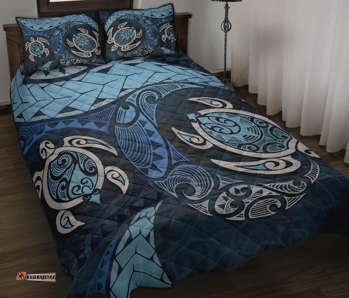 Maori Turtle New Zealand Quilt Bed Set