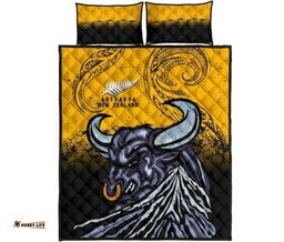 New Zealand Maori Quilt Bed Set Taranaki Bull