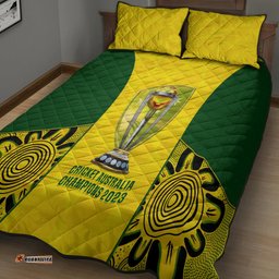 Australia Cricket Quilt Bed Set World Cup Go Champions Indigenous