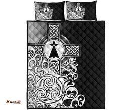 Brittany Celtic Quilt Bed Set Bretagne Stoat Ermine With Celtic Cross