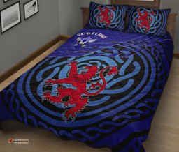 Scotland Quilt Bed Set Scotland Symbol With Celtic Patterns
