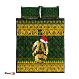 Australia Matildas Christmas Quilt Bed Set Merry Xmas National Color