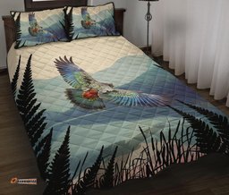 Flying Kea Parrot New Zealand Quilt Bed Set