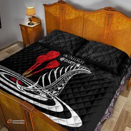New Zealand Darts Quilt Bed Set Aotearoa Maori Fern Bring It On