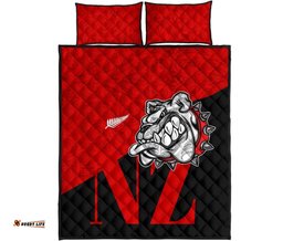 Aotearoa Bulldog Maori Quilt Bed Set Red
