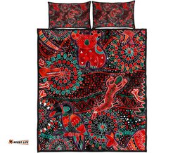 Quilt Bed Sets Aboriginal Animal and Dot Acrylic Paint