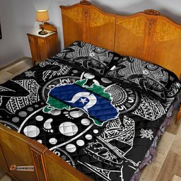 Torest Trait Islands Map Mix Aboriginal Pattern Quilt Bed Set