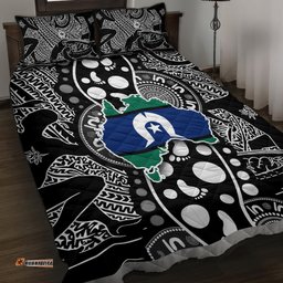 Torest Trait Islands Map Mix Aboriginal Pattern Quilt Bed Set