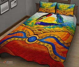 Aboriginal Quilt Bed Set, Australia Kangaroo NAIDOC Week