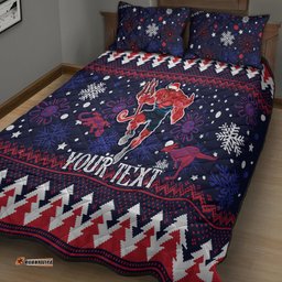 Custom Melbourne Demons Football Quilt Bed Set Narrm Christmas Vibe