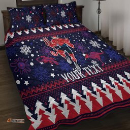 Custom Melbourne Demons Football Quilt Bed Set Narrm Christmas Vibe