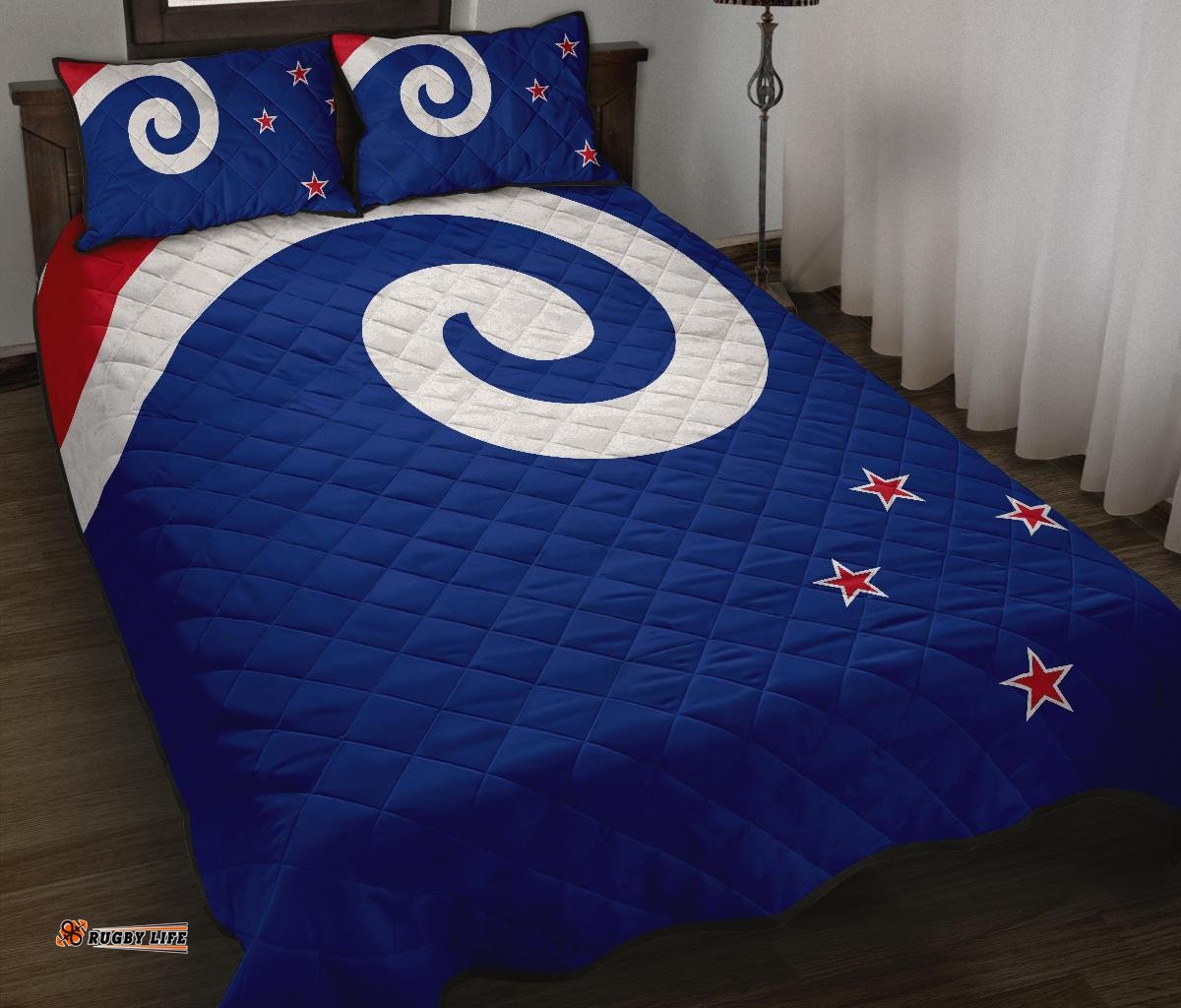 New Zealand Flag Koru And Stars Quilt Bedding Sets