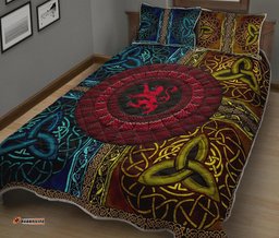 VibeHoodie Quilts Bed Set Scotland Circle Celtic