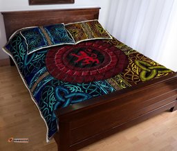 VibeHoodie Quilts Bed Set Scotland Circle Celtic