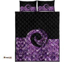 Amethyst Koru New Zealand Quilt Bed Set
