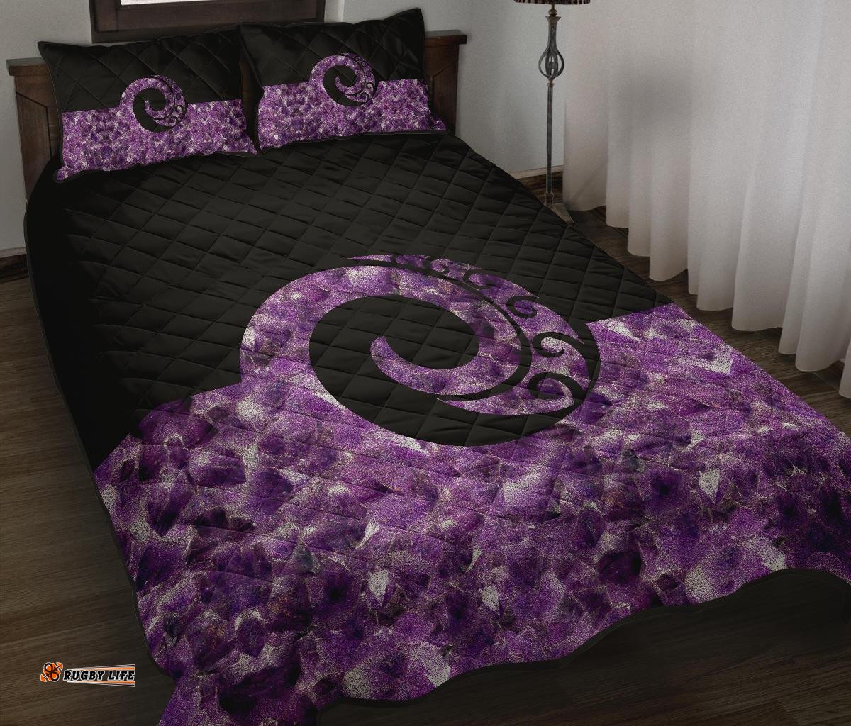 Amethyst Koru New Zealand Quilt Bed Set