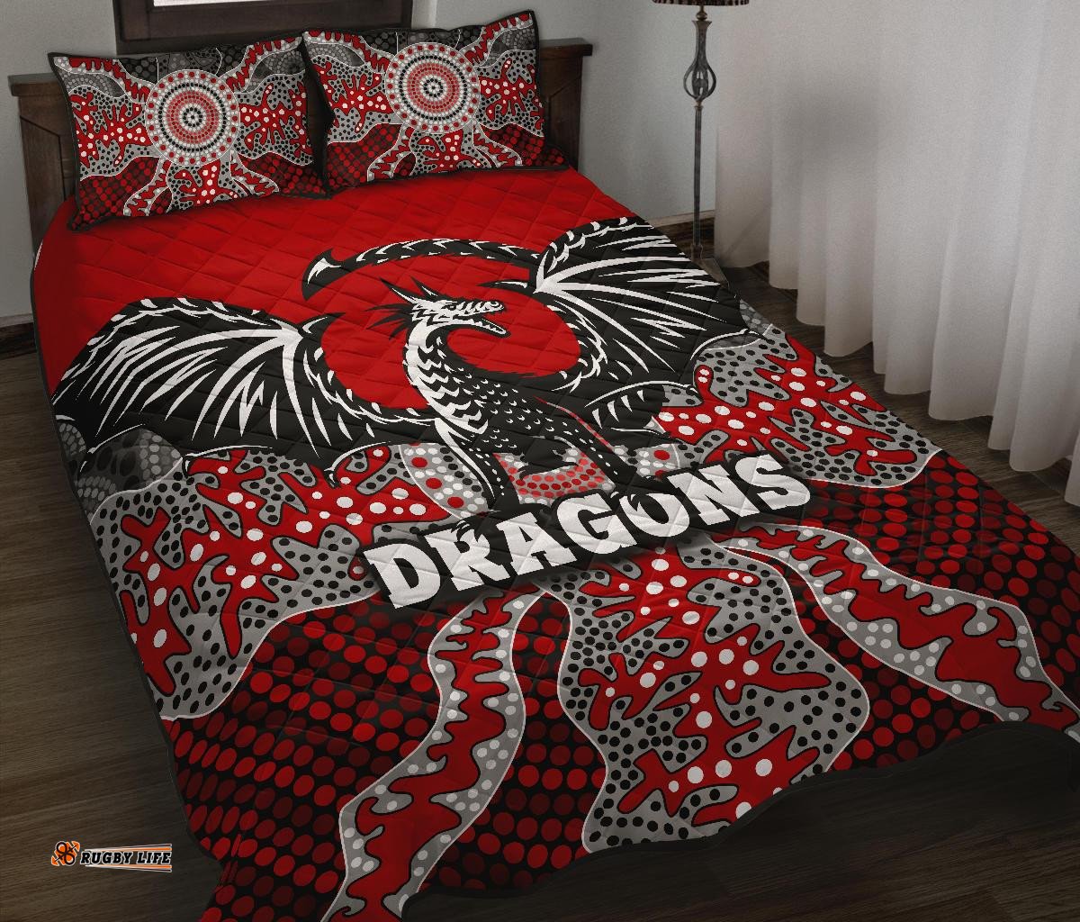 Dragons Quilt Bed Set St. George Aboriginal 01