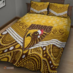 Hawthorn Football Christmas Quilt Bed Set Merry Xmas Mix Aboriginal Art