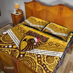 Hawthorn Football Christmas Quilt Bed Set Merry Xmas Mix Aboriginal Art