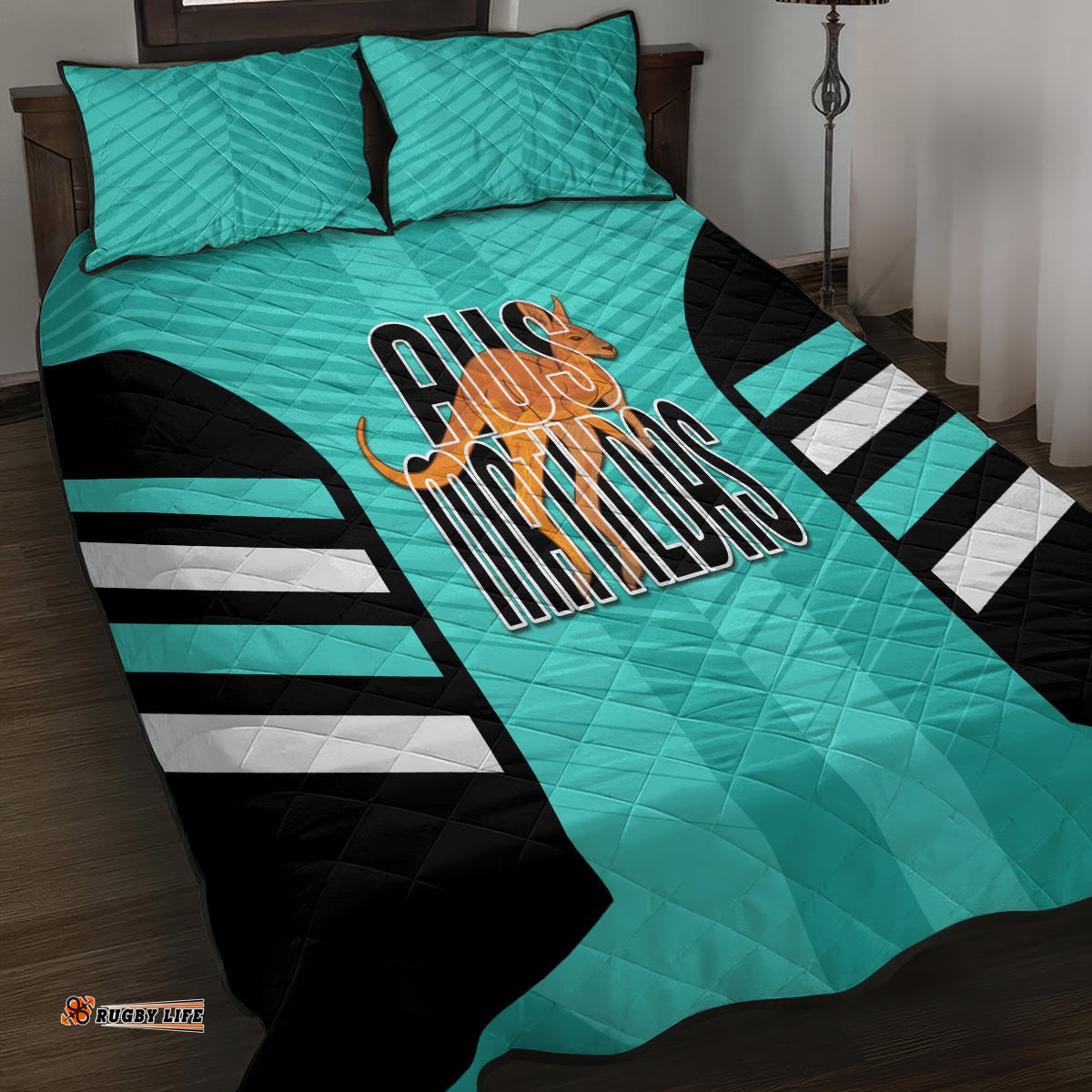 Australia Soccer Quilt Bed Set Go Matildas Dynamic Turquoise