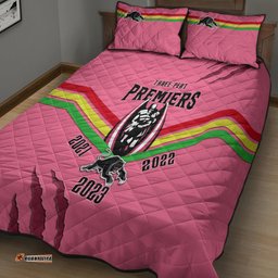 NRL Panthers Quilt Bed Set Premiers Three Peat Proud Of Our Boys Pink