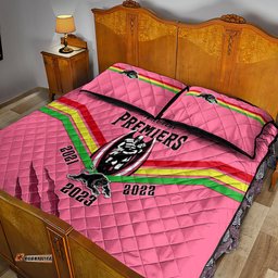NRL Panthers Quilt Bed Set Premiers Three Peat Proud Of Our Boys Pink