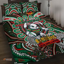 NAIDOC Week 2024 Rabbitohs Quilt Bed Set Mascot Rugby