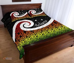 Quilt Bed Set New Zealand Koru Rastafari Color