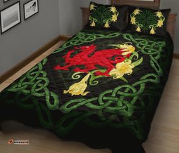 Wales Quilt Bed Set Dragon Daffodil Celtic