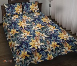 Polynesia Home Set Vintage Floral Quilt Bed Set
