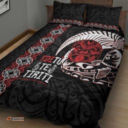 Aotearoa Toitu Te Tiriti Quilt Bed Set Honour The Treaty Maori Haka