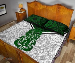 New Zealand Maori Rugby Quilt Bed Set Pride Version White