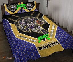 NRL Quilt Set Baltimore Ravens Quilt Set Mascot Personalised