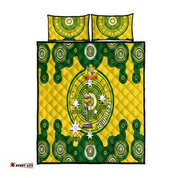 Personalised Australia Cricket Quilt Bed Set World Cup 6th Champions Trophy National Color