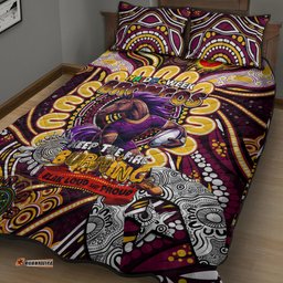 NAIDOC Week 2024 Broncos Quilt Bed Set Mascot Rugby